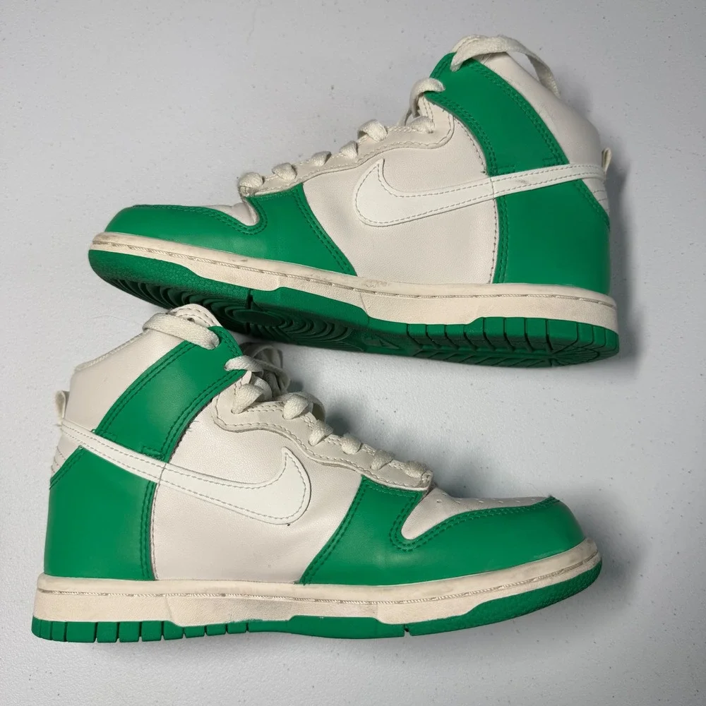 Nike‎ Dunk High 5.5Y Phantom Stadium Green Leather Sneakers DB2179-105